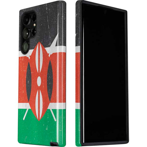 Kenya Flag Distressed Galaxy S22 Ultra Pro Case